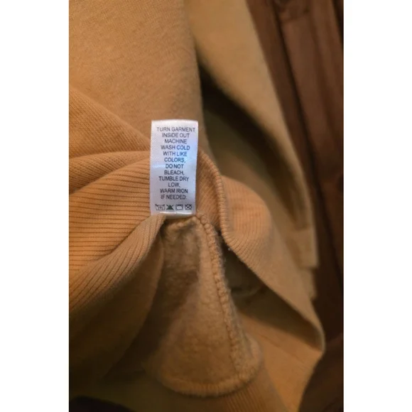 Reflex Camel Crewneck Sweatshirt Mens Medium | Cozy Fleece Pullover Casual - Picture 5 of 6